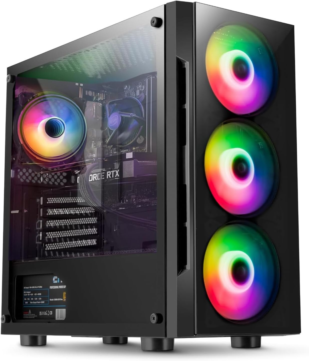 Gaming PC with Intel Core i5 3.90 GHz | 16GB DDR3 | 1TB + 256GB SSD | NVIDIA GT 1030 Graphics | RGB | WiFi 600 and Bluetooth 5 | Windows 11 Pro | Multimedia Computer
