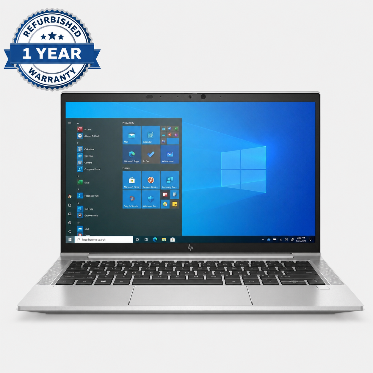 HP EliteBook 830 G5 13.3" Full HD Laptop | Intel Core i5 8th Gen | 16GB RAM | 256GB SSD | Windows 11 | Refurbished