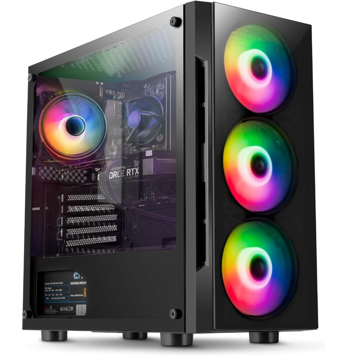 Gaming PC – Intel i5 3.9GHz, 16GB RAM, 1TB + 256GB SSD, GT 1030, RGB